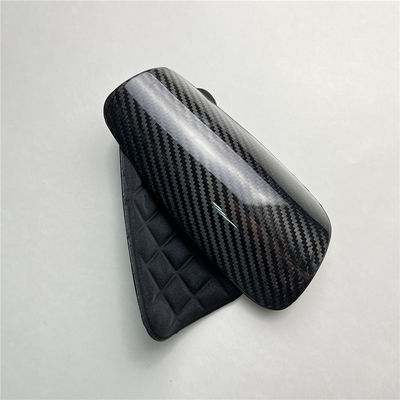 Углеродное волокно Twill Matt Adult Soccer Football Shin Guard Маленькие рукава Желтый/Черный OME